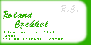 roland czekkel business card